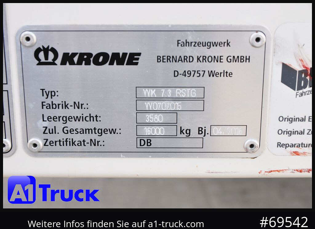 Hộp hoán đổi thân KRONE WB BDF 7,45 Koffer,  2750mm innen, 20 x vorhanden: hình 8