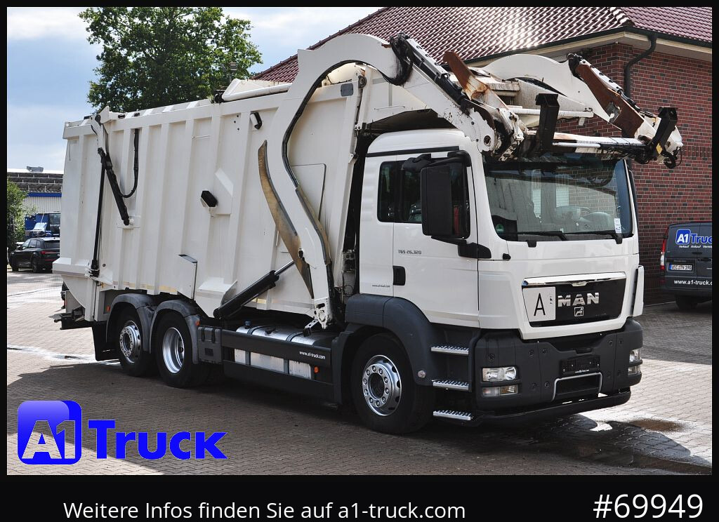 MAN TGS 26.320, Faun 533 Frontlader, Überkopflader Müllwagen, - Xe tải chở rác: hình 1 MAN TGS 26.320, Faun 533 Frontlader, Überkopflader Müllwagen, - Xe tải chở rác: hình 1