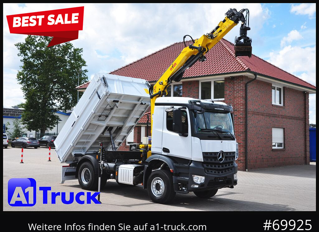 MERCEDES-BENZ Arocs 1840, Kipper + Kran,Funk Navi, KRAN faltbar - Xe cẩu tự hành, Xe ben: hình 1 MERCEDES-BENZ Arocs 1840, Kipper + Kran,Funk Navi, KRAN faltbar - Xe cẩu tự hành, Xe ben: hình 1