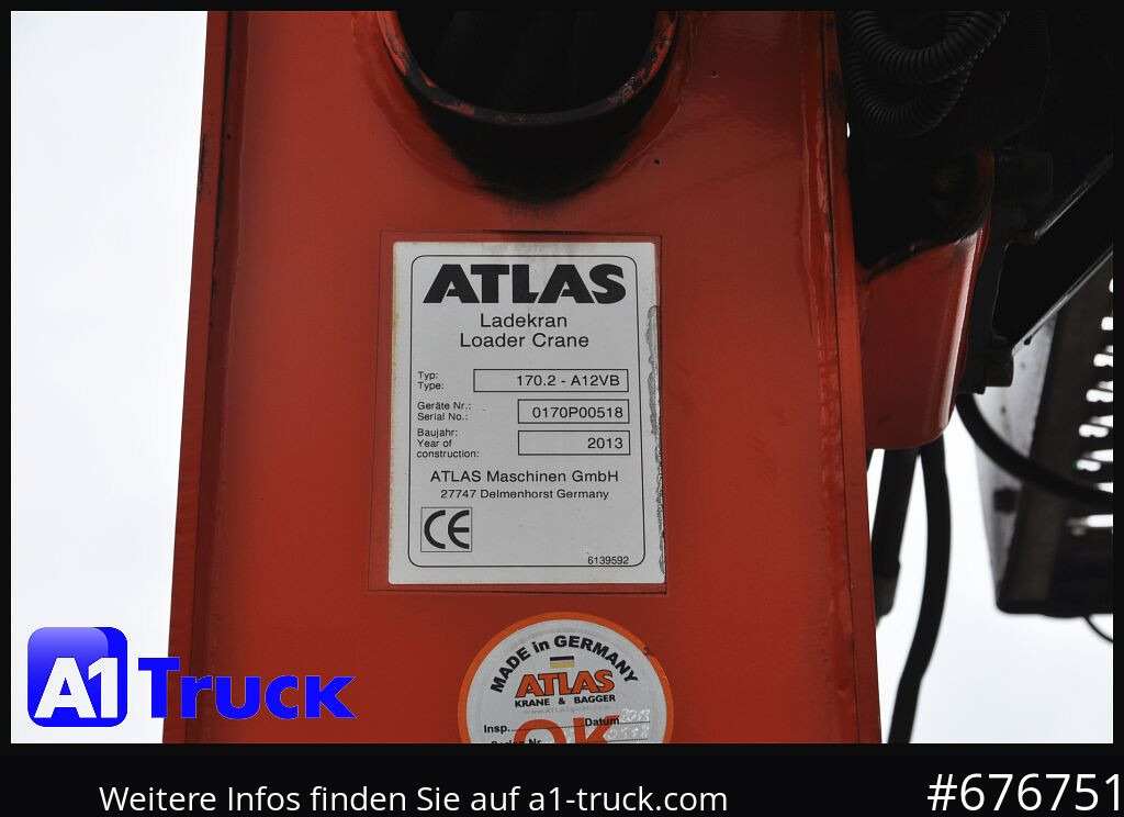 MERCEDES-BENZ Axor 2543,  Atlas 170.2  Kran, Lift-Lenkachse, - Xe tải thùng lửng/ Phẳng, Xe cẩu tự hành: hình 2 MERCEDES-BENZ Axor 2543,  Atlas 170.2  Kran, Lift-Lenkachse, - Xe tải thùng lửng/ Phẳng, Xe cẩu tự hành: hình 2