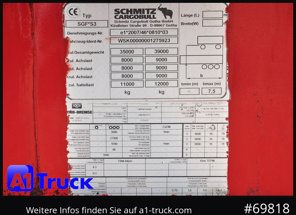SCHMITZ SKI 24 7.2 Stahl, 28m³, Liftachse, - Sơ mi rơ moóc ben: hình 4 SCHMITZ SKI 24 7.2 Stahl, 28m³, Liftachse, - Sơ mi rơ moóc ben: hình 4