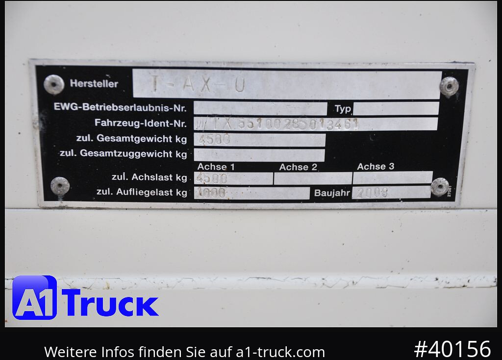 Rơ moóc mui bạt SOMMER Eurotrailer T-AX 4, 4500kg zul GG, oben gekuppelt: hình 8