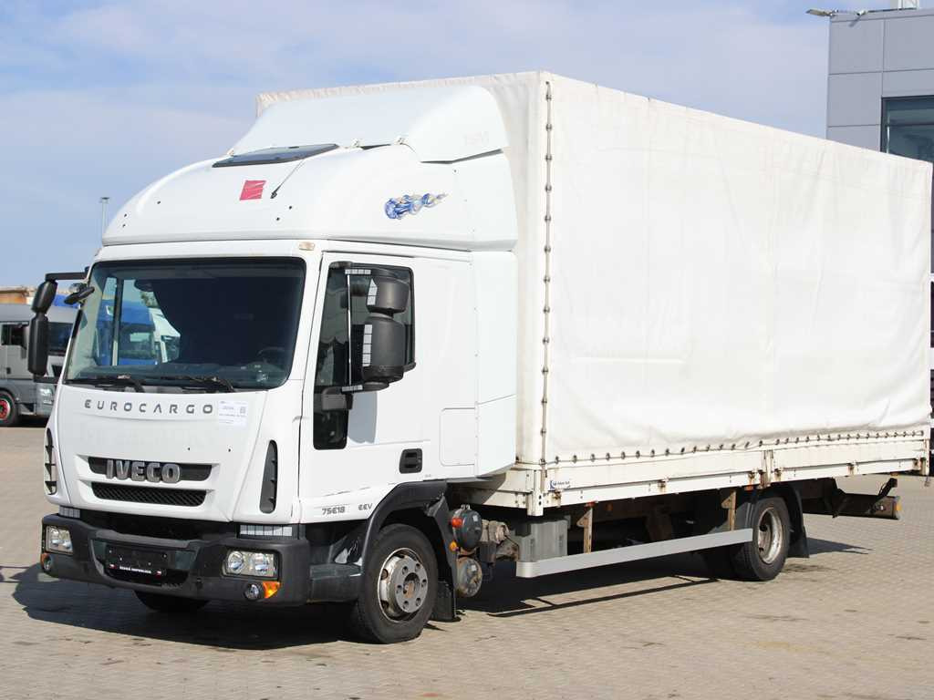 Iveco EUROCARGO ML 75E18, EURO 5EEV, PNEU 90%, SIDE - Xe tải thùng mui bạt: hình 1 Iveco EUROCARGO ML 75E18, EURO 5EEV, PNEU 90%, SIDE - Xe tải thùng mui bạt: hình 1