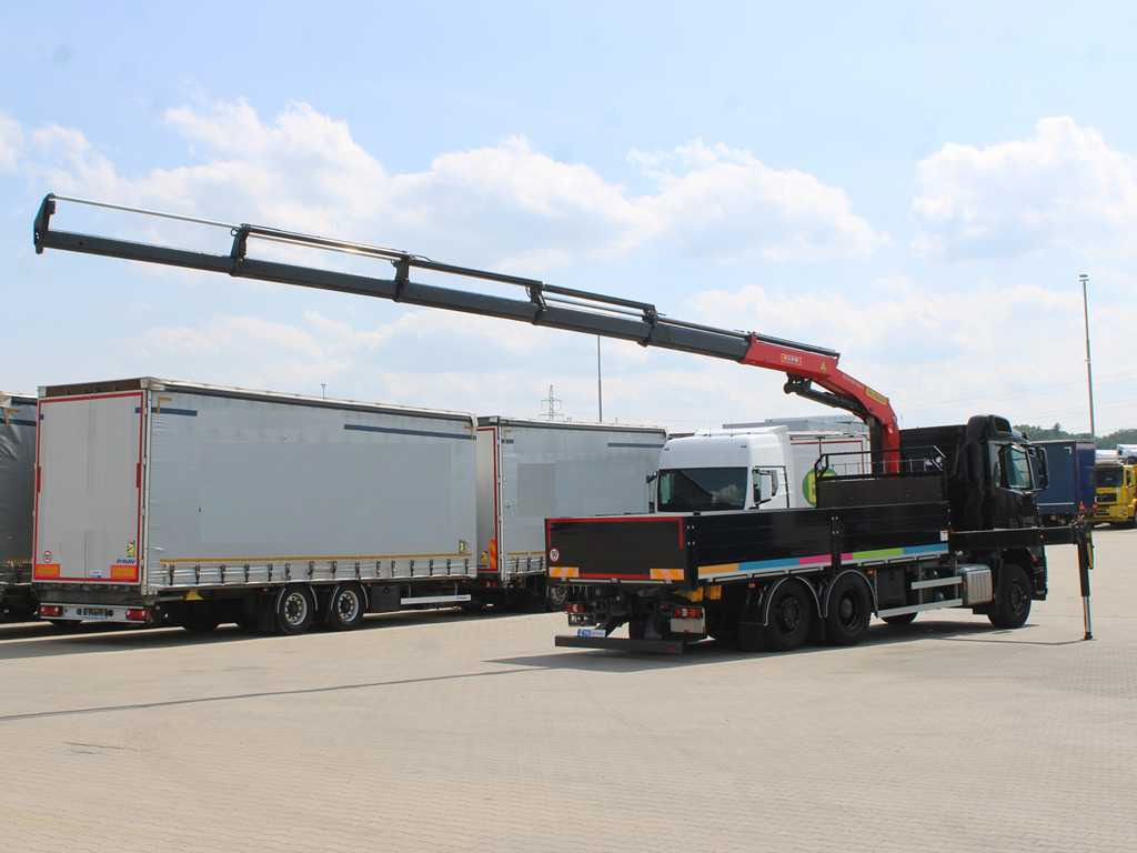 Mercedes-Benz Arocs 2542, 6X2, EURO 6, SIDE PANEL, NAVIGATION, CAMERA, PALFINGER PK 24.001 SLD5 - Xe tải thùng lửng/ Phẳng, Xe cẩu tự hành: hình 4 Mercedes-Benz Arocs 2542, 6X2, EURO 6, SIDE PANEL, NAVIGATION, CAMERA, PALFINGER PK 24.001 SLD5 - Xe tải thùng lửng/ Phẳng, Xe cẩu tự hành: hình 4