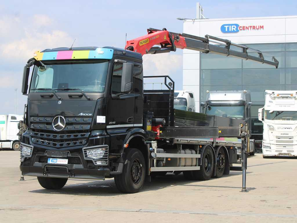Mercedes-Benz Arocs 2542, 6X2, EURO 6, SIDE PANEL, NAVIGATION, CAMERA, PALFINGER PK 24.001 SLD5 - Xe tải thùng lửng/ Phẳng, Xe cẩu tự hành: hình 1 Mercedes-Benz Arocs 2542, 6X2, EURO 6, SIDE PANEL, NAVIGATION, CAMERA, PALFINGER PK 24.001 SLD5 - Xe tải thùng lửng/ Phẳng, Xe cẩu tự hành: hình 1