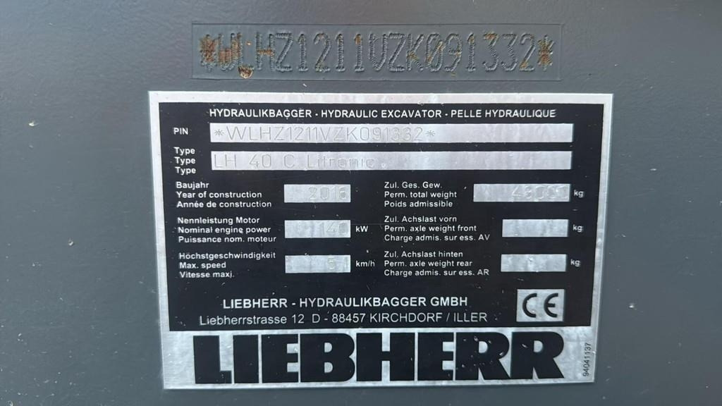 Liebherr LH 40C EW - Máy cạp rác/ Công nghiệp: hình 2 Liebherr LH 40C EW - Máy cạp rác/ Công nghiệp: hình 2