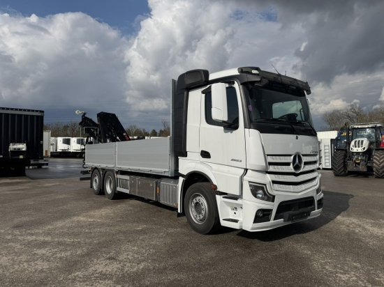 Mercedes-Benz Actros 2653, Retarder, Pritsche, Hiab Hipro 232 ES5 - Xe tải thùng lửng/ Phẳng, Xe cẩu tự hành: hình 1 Mercedes-Benz Actros 2653, Retarder, Pritsche, Hiab Hipro 232 ES5 - Xe tải thùng lửng/ Phẳng, Xe cẩu tự hành: hình 1