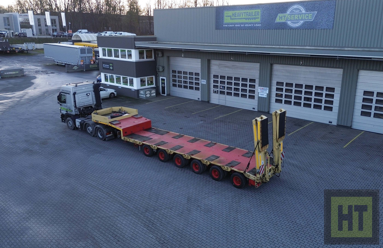 Goldhofer 6-Achs-Tele-Semi mit hydr. Rampen-zwangsgelenkt - Sơ mi rơ moóc thùng thấp: hình 1 Goldhofer 6-Achs-Tele-Semi mit hydr. Rampen-zwangsgelenkt - Sơ mi rơ moóc thùng thấp: hình 1