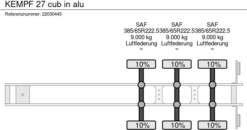Sơ mi rơ moóc ben Kempf 27 cub in alu: hình 13