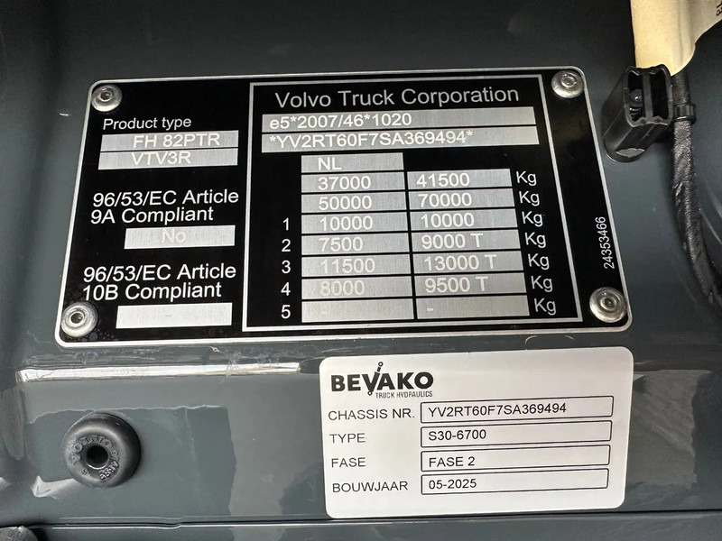 Xe tải nâng móc Volvo FH 540 8X2 TRIPLE VDL S30-6700 HAAKARMSYSTEEM / ABROLLKIPPER / HOOKLIFT: hình 18