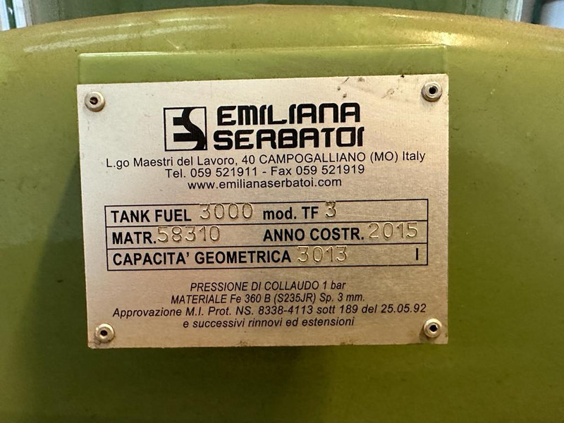 Bồn chứa mới Emiliana Serbatoi Service Truck Structure / NEW: hình 10