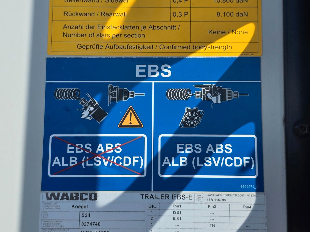 Sơ mi rơ moóc mui bạt Kögel S24-1 / Palettenkasten / Liftachse: hình 45