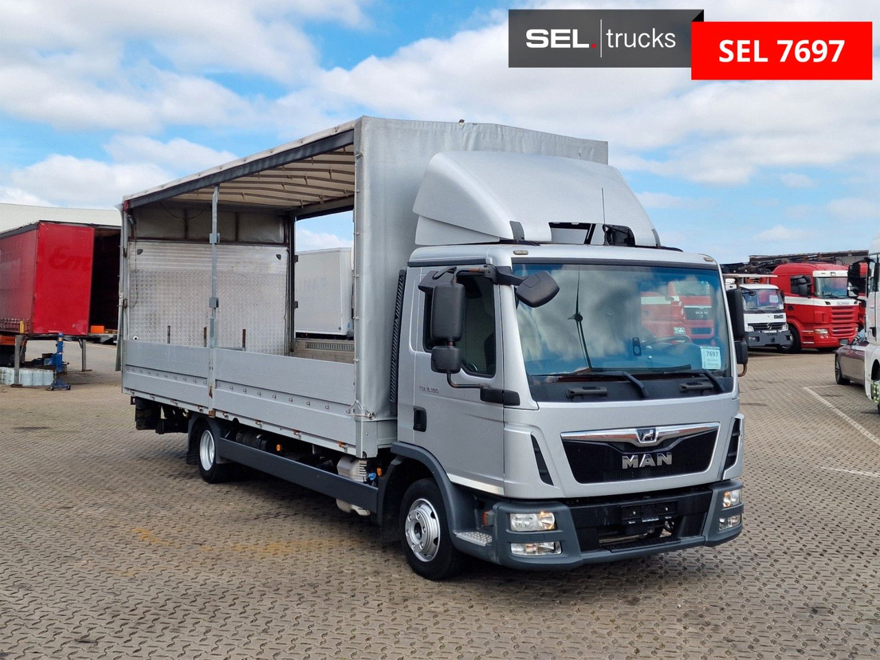 MAN TGL 8.180 4x2 BL / Ladebordwand - Xe van thùng mui bạt: hình 3 MAN TGL 8.180 4x2 BL / Ladebordwand - Xe van thùng mui bạt: hình 3