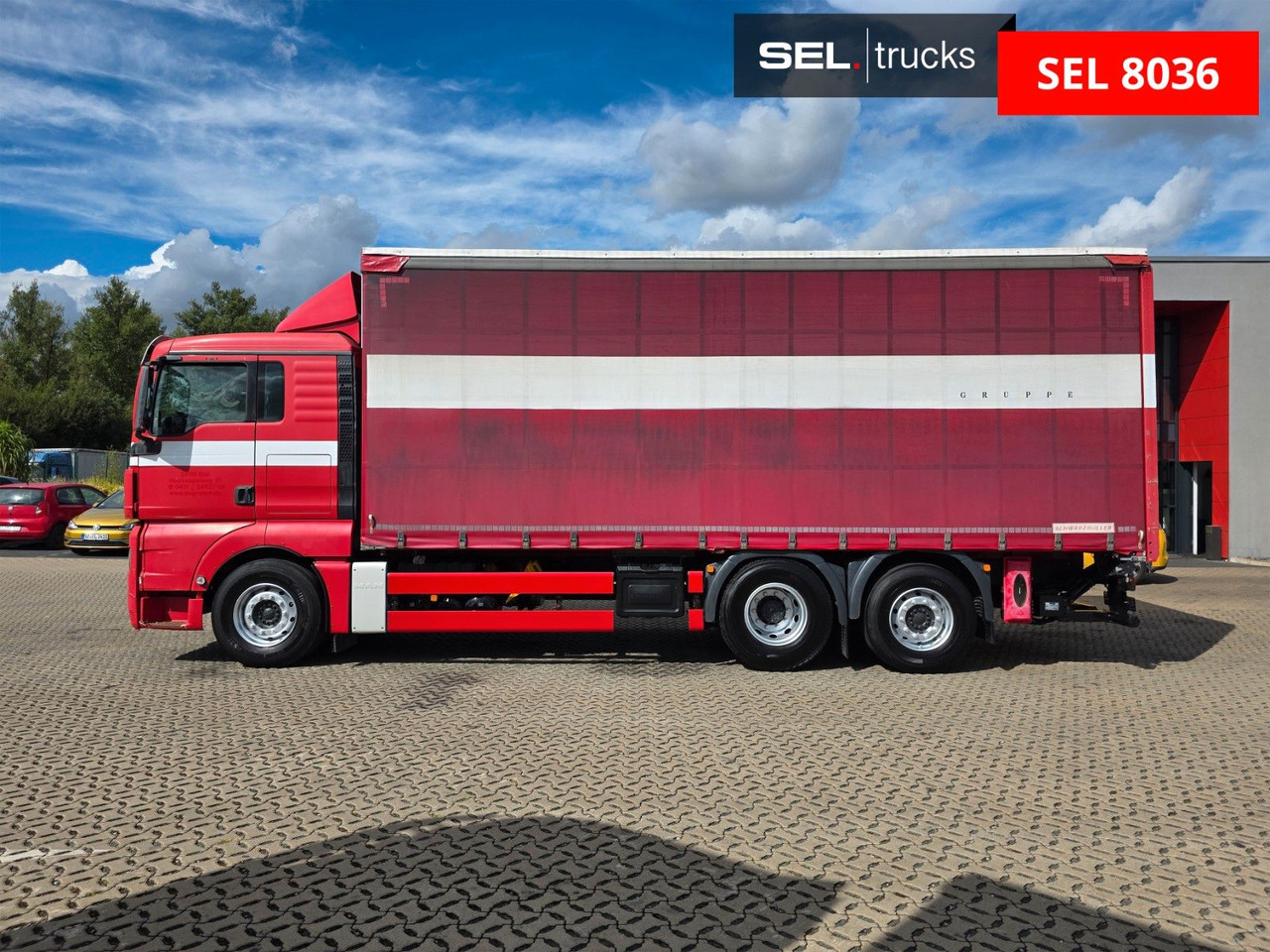 Xe tải thùng mui bạt MAN TGX 26.360 6X2-2 LL / Intarder / Ldbw /Lenkachse: hình 8