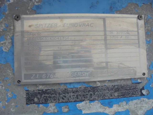 Sơ mi rơ moóc bồn SPITZER EUROVRAC BP SK50: hình 7