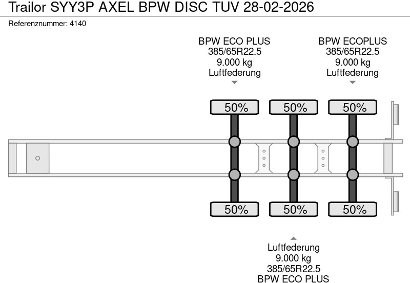 Cho thuê Trailor SYY3P AXEL BPW DISC TUV 28-02-2026 Trailor SYY3P AXEL BPW DISC TUV 28-02-2026: hình 15