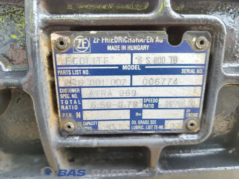 ZF DAF 6S800 TO Ecolite Versnellingsbak 6S800 TO - Hộp số cho Xe tải: hình 5 ZF DAF 6S800 TO Ecolite Versnellingsbak 6S800 TO - Hộp số cho Xe tải: hình 5