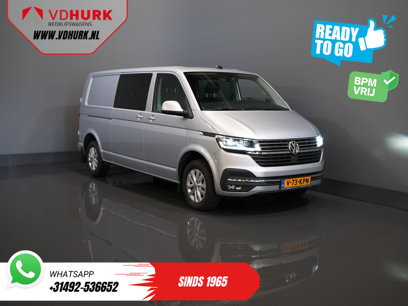 Xe van nhỏ gọn, Xe tải van Volkswagen Transporter T6.1 2.0 TDI 150 pk DSG Aut. L2 DC Dubbel Cabine Highline BPM VRIJ! Adapt.Cruise/ LED/ 2xSchuifdeur/ Standkachel/ Carplay/ Stoel: hình 1