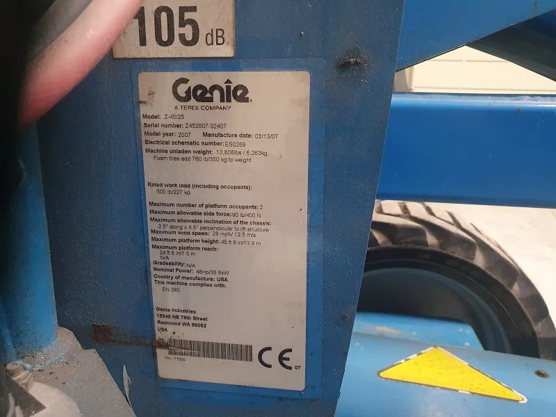 Xe nâng người nhiều khớp nối Genie Z45/25: hình 7