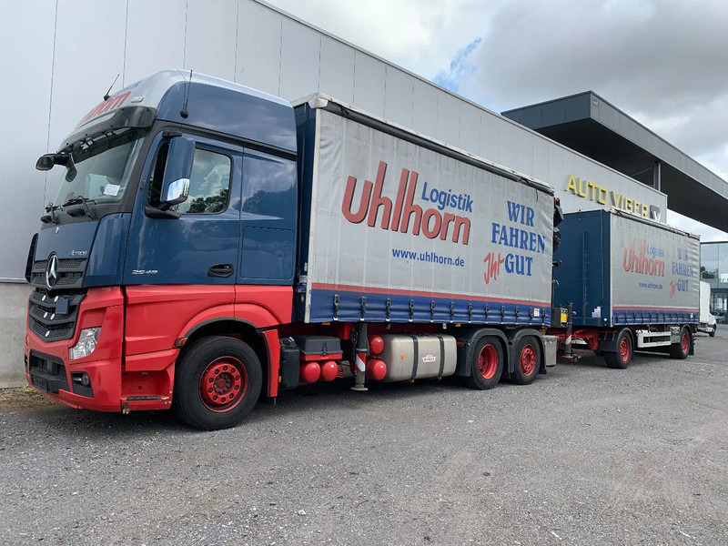 Mercedes-Benz Actros 2548 6X2 + Aanhanger*Palfinger crane*Cruise control*Airco* - Xe tải thùng mui bạt, Xe cẩu tự hành: hình 1 Mercedes-Benz Actros 2548 6X2 + Aanhanger*Palfinger crane*Cruise control*Airco* - Xe tải thùng mui bạt, Xe cẩu tự hành: hình 1