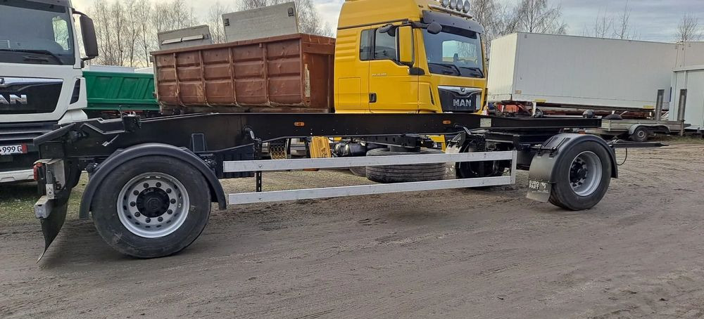 Huffermann Przyczepa na wózku HAR 1870 do hakowca - Rơ moóc thùng chứa: hình 1 Huffermann Przyczepa na wózku HAR 1870 do hakowca - Rơ moóc thùng chứa: hình 1