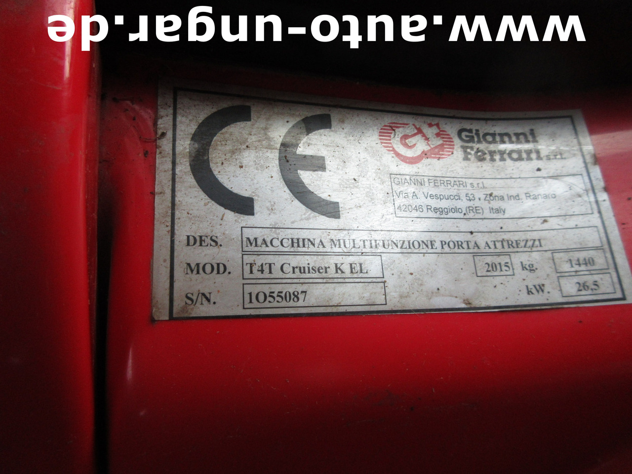 Máy cày đa dụng Gianni Ferrari Turbo 4 T Cruiser Großflächenmäher 4x4 mit Hochentleerung Bj. 2015: hình 24