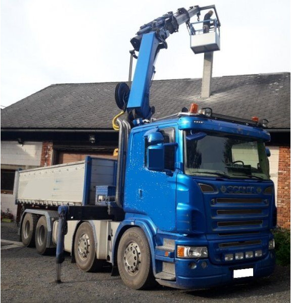 Scania 8x4 bord. R500 +23m crane - Xe ben, Xe cẩu tự hành: hình 1 Scania 8x4 bord. R500 +23m crane - Xe ben, Xe cẩu tự hành: hình 1