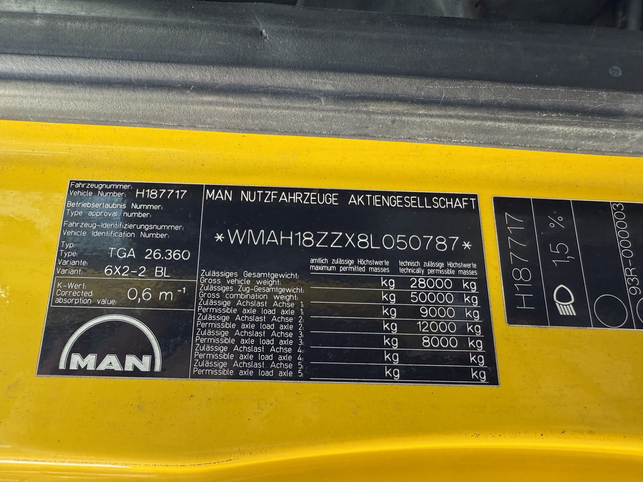 MAN TGA 26.360 6X2 Kipper Kran Palfinger 15500 - Xe ben, Xe cẩu tự hành: hình 5 MAN TGA 26.360 6X2 Kipper Kran Palfinger 15500 - Xe ben, Xe cẩu tự hành: hình 5