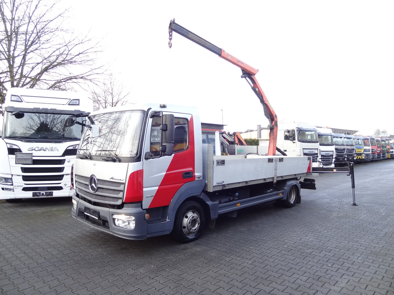 Xe cẩu tự hành, Xe tải thùng lửng/ Phẳng Mercedes-Benz Atego 818 Kran Palfinger 6501: hình 13