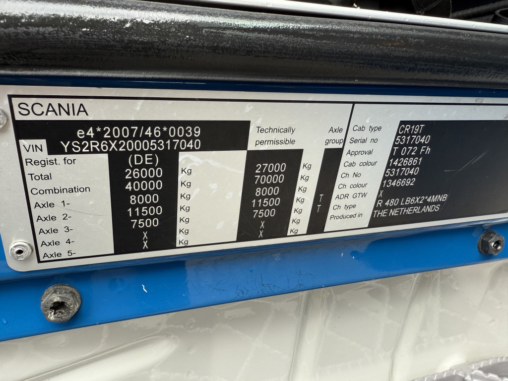 Scania R480 6X2 Palfinger 34002 bis 29 Meter - Xe tải thùng mui bạt, Xe cẩu tự hành: hình 4 Scania R480 6X2 Palfinger 34002 bis 29 Meter - Xe tải thùng mui bạt, Xe cẩu tự hành: hình 4
