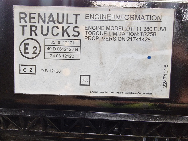 Renault DTI11 380 EUVI Engine (Truck) - Động cơ cho Xe tải: hình 3 Renault DTI11 380 EUVI Engine (Truck) - Động cơ cho Xe tải: hình 3