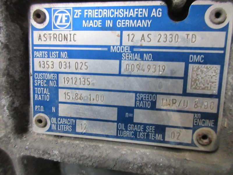 Hộp số cho Xe tải DAF 12AS2130 TD 12AS2330 TD DEZE TRANSMISSIE ZIJN VOOR EXPORT EURO 6: hình 9