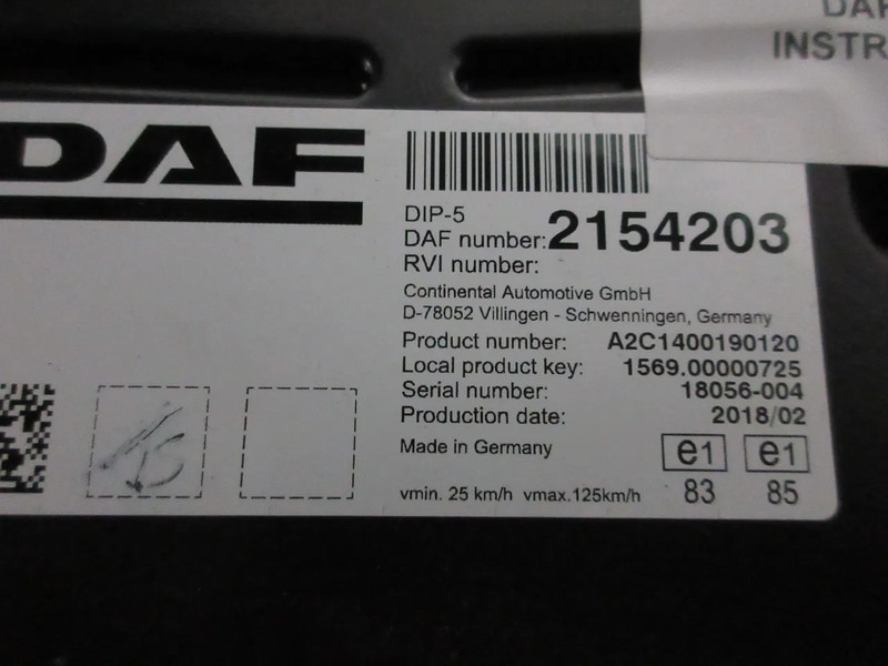 DAF 2154203 INSTRUMENTENPANEEL DAF XF 450 MODEL 2020 - Bảng điều khiển cho Xe tải: hình 3 DAF 2154203 INSTRUMENTENPANEEL DAF XF 450 MODEL 2020 - Bảng điều khiển cho Xe tải: hình 3