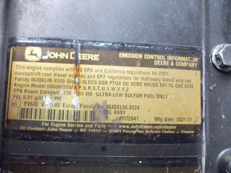 John Deere CD6068U157176//6068H1550 6,8L 2753F MOTOR CA 6000 UUR MODEL 2021 - Động cơ cho Xe tải: hình 5 John Deere CD6068U157176//6068H1550 6,8L 2753F MOTOR CA 6000 UUR MODEL 2021 - Động cơ cho Xe tải: hình 5
