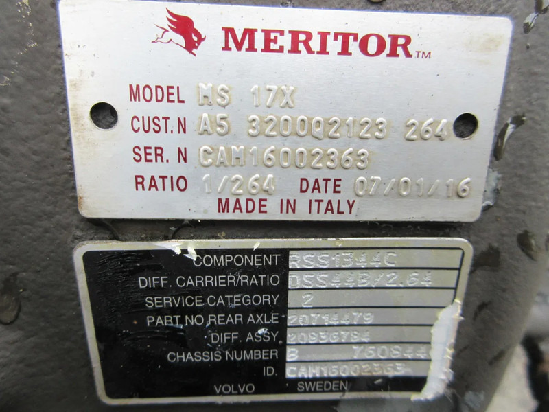 Trục sau cho Xe tải Volvo 20714479/20836784/RSS1344C RATIO 1/264 VOLVO FH EURO 6: hình 6