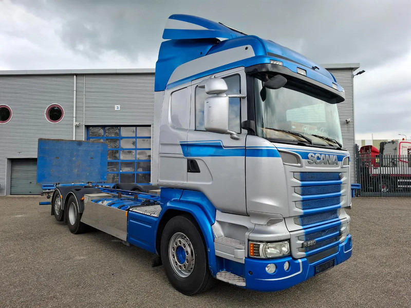 Scania R580 V8 / RETARDER / LIFT+LENKACHSE / FULL-AIR / PLATFORM 2000 KG / LEATHER / AIRCO / AUTOMATIC / EURO-6 / 2014 - Xe tải khung gầm: hình 2 Scania R580 V8 / RETARDER / LIFT+LENKACHSE / FULL-AIR / PLATFORM 2000 KG / LEATHER / AIRCO / AUTOMATIC / EURO-6 / 2014 - Xe tải khung gầm: hình 2