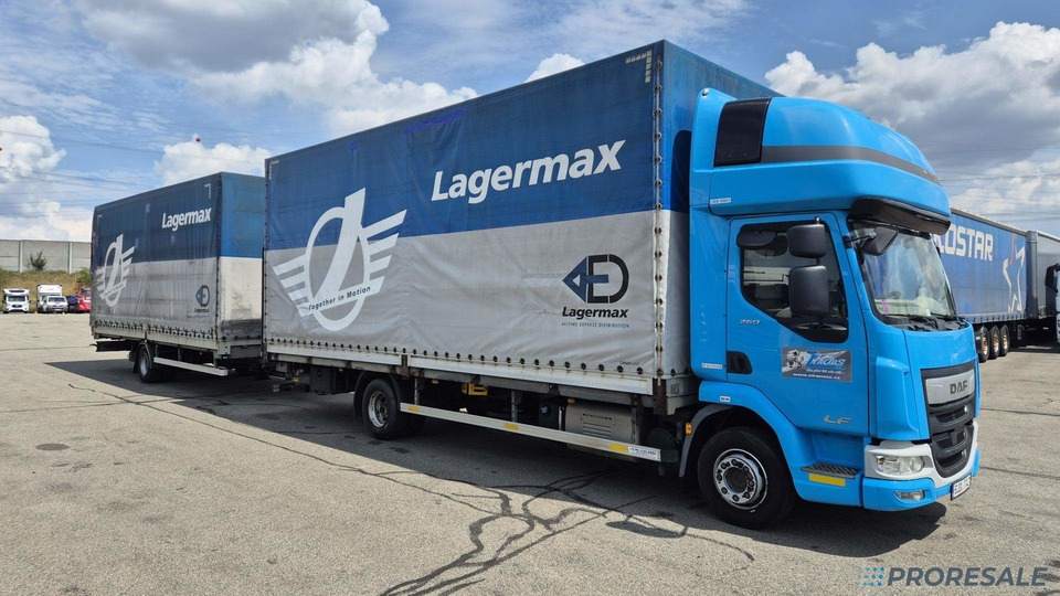 DAF LF 260 FA EURO 6 valník s plachtou + hydraulické čelo - prodejné jen s přívěsem GTS P0471Z - cena je za celou soupravu - Xe tải thùng mui bạt: hình 1 DAF LF 260 FA EURO 6 valník s plachtou + hydraulické čelo - prodejné jen s přívěsem GTS P0471Z - cena je za celou soupravu - Xe tải thùng mui bạt: hình 1