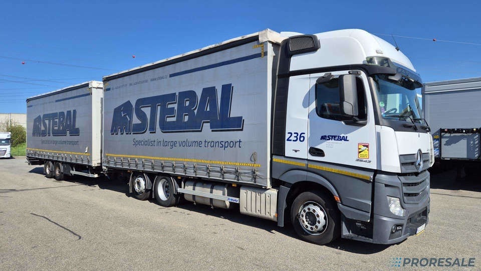 MERCEDES-BENZ ACTROS 2542 6X2 EURO 6 velkoobjemová souprava - prodejné jen s přívěsem PANAV P0465Z - cena je za celou soupravu - Xe tải thùng mui bạt: hình 1 MERCEDES-BENZ ACTROS 2542 6X2 EURO 6 velkoobjemová souprava - prodejné jen s přívěsem PANAV P0465Z - cena je za celou soupravu - Xe tải thùng mui bạt: hình 1