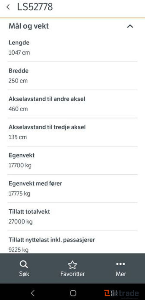 1999 modell MAN 26.414 6x2 kranbil - Xe tải thùng lửng/ Phẳng, Xe cẩu tự hành: hình 5 1999 modell MAN 26.414 6x2 kranbil - Xe tải thùng lửng/ Phẳng, Xe cẩu tự hành: hình 5