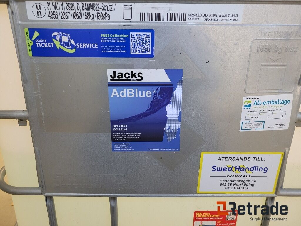 AdBlue 500 Liter IBC - Bình AdBlue cho Máy móc xây dựng: hình 5 AdBlue 500 Liter IBC - Bình AdBlue cho Máy móc xây dựng: hình 5