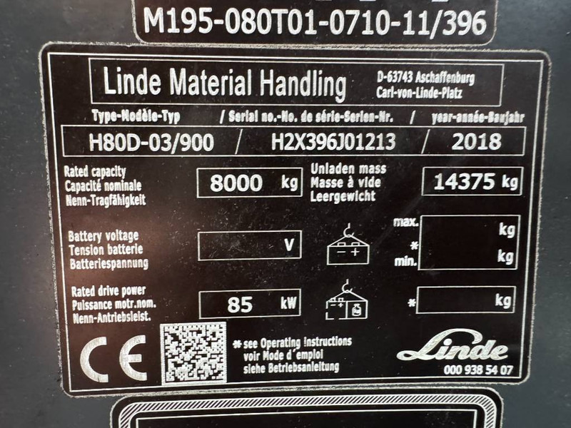 Xe nâng diesel Linde H80D-03 - Triplex / German Machine: hình 19