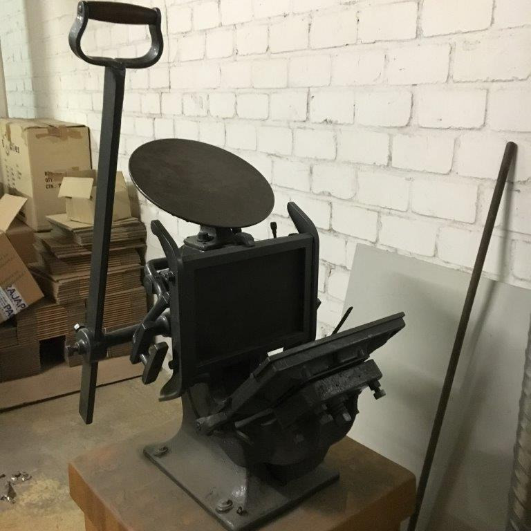 Boston hand crucible press - Thiết bị in ấn: hình 1 Boston hand crucible press - Thiết bị in ấn: hình 1