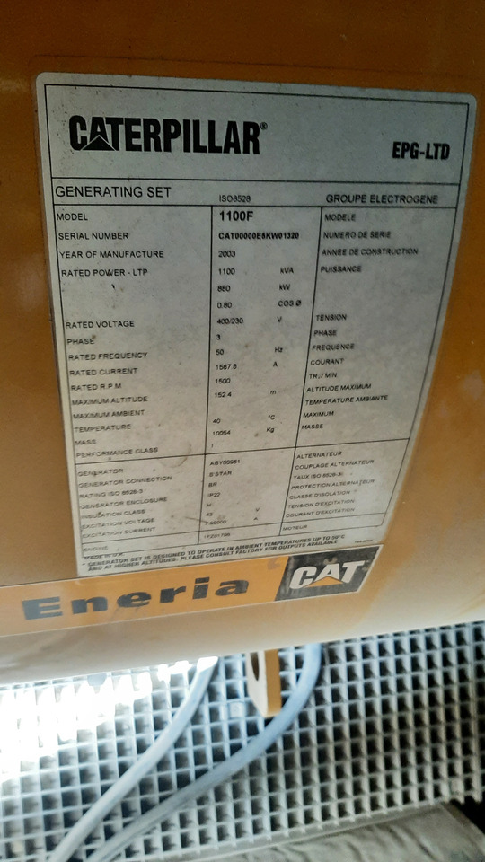 Bộ phát điện CATERPILLAR 3508 1100 kVa: hình 6