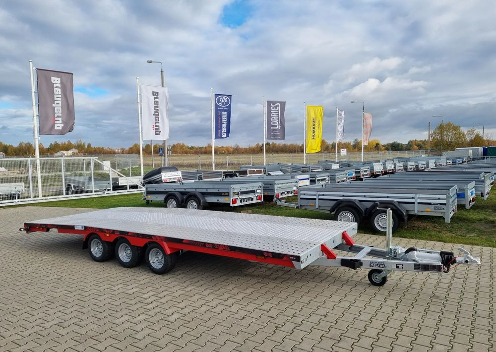 TA-NO Scorpio 55 PREMIUM laweta 3 osiowa 5.5m 3500kg DMC najazdy niski załadunek - Rơ moóc tự động vận chuyển: hình 1 TA-NO Scorpio 55 PREMIUM laweta 3 osiowa 5.5m 3500kg DMC najazdy niski załadunek - Rơ moóc tự động vận chuyển: hình 1