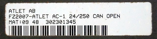 Atlet FZ2007 | Rijregeling Drive controller ZAPI AC1 FZ2007 24/250A can open sn. - ECU cho Thiết bị xử lý vật liệu: hình 2 Atlet FZ2007 | Rijregeling Drive controller ZAPI AC1 FZ2007 24/250A can open sn. - ECU cho Thiết bị xử lý vật liệu: hình 2
