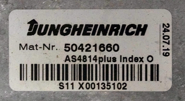 Jungheinrich 50421660 | rij regeling drive controller AS4814 Plus Index 0 504321 - ECU cho Thiết bị xử lý vật liệu: hình 2 Jungheinrich 50421660 | rij regeling drive controller AS4814 Plus Index 0 504321 - ECU cho Thiết bị xử lý vật liệu: hình 2