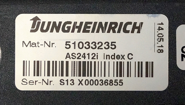Jungheinrich 51033235 | Rij regeling Drive controller AS2412i index C from ESC21 - ECU cho Thiết bị xử lý vật liệu: hình 3 Jungheinrich 51033235 | Rij regeling Drive controller AS2412i index C from ESC21 - ECU cho Thiết bị xử lý vật liệu: hình 3