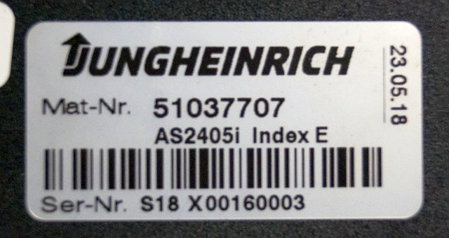 Jungheinrich 51037707 | Rij regeling driving controller AS2405i index E sn. S18X - ECU cho Thiết bị xử lý vật liệu: hình 3 Jungheinrich 51037707 | Rij regeling driving controller AS2405i index E sn. S18X - ECU cho Thiết bị xử lý vật liệu: hình 3