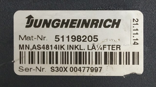Jungheinrich 51159321 | Rij/hef regeling drive/lifting controller AS4814Ik Index - ECU cho Thiết bị xử lý vật liệu: hình 4 Jungheinrich 51159321 | Rij/hef regeling drive/lifting controller AS4814Ik Index - ECU cho Thiết bị xử lý vật liệu: hình 4