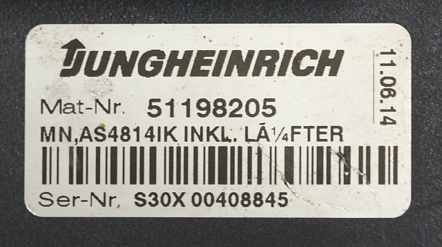 Jungheinrich 51159321 | Rij/hef regeling drive/lifting controller AS4814Ik Index - ECU cho Thiết bị xử lý vật liệu: hình 4 Jungheinrich 51159321 | Rij/hef regeling drive/lifting controller AS4814Ik Index - ECU cho Thiết bị xử lý vật liệu: hình 4